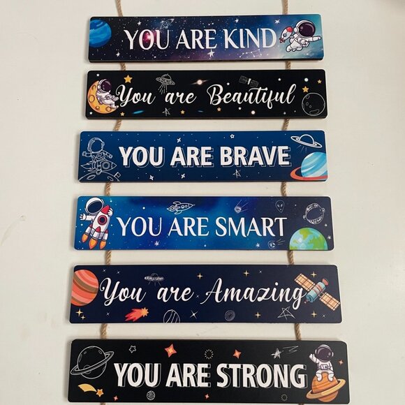 Positive Affirmation Signs Wall Hanging - Picture 1 of 6